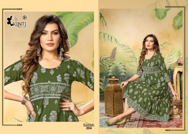 Kinti Kashish Vol 2 Rayon Designer Long Kurti Collection